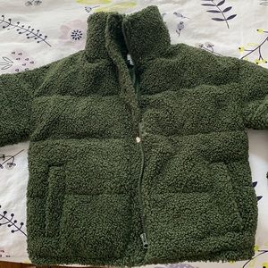 Topshop Green Puffer Jacket